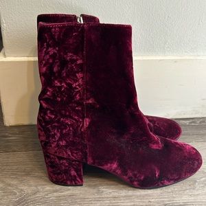 Via Spiga Velvet Ankle Boots